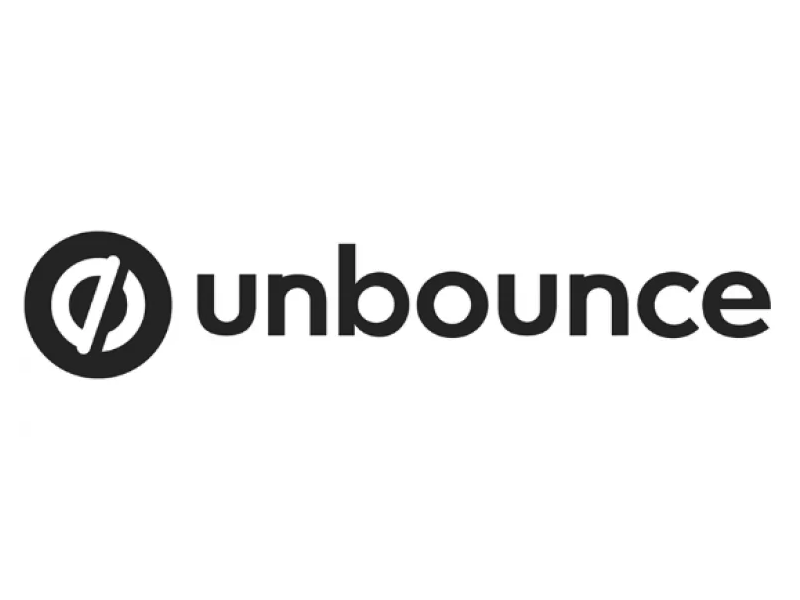 Unbounce : interface utilisateur de la plateforme Unbounce montrant un éditeur de landing page