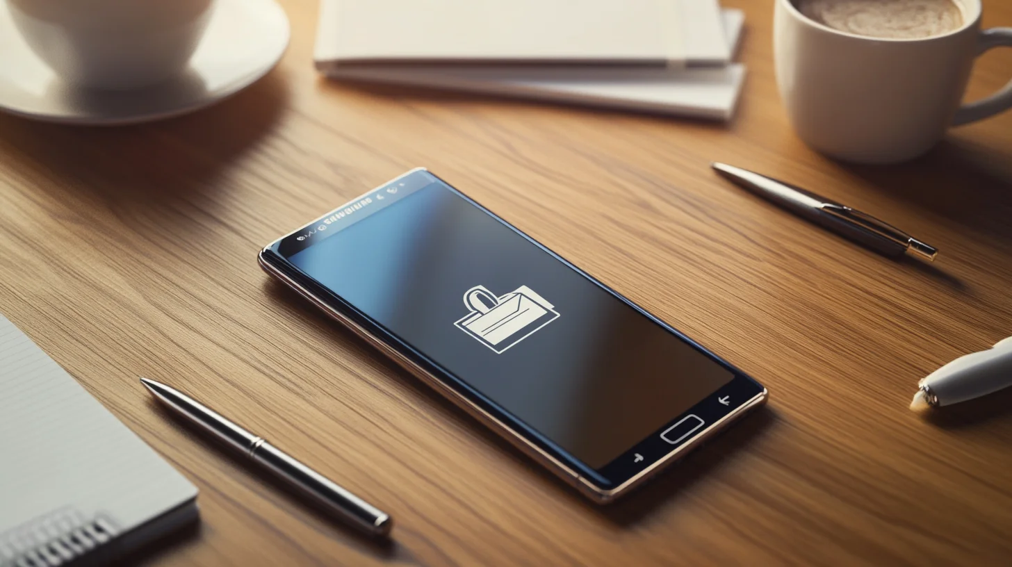 presse-papier Samsung : interface d'un smartphone Samsung affichant le presse-papier