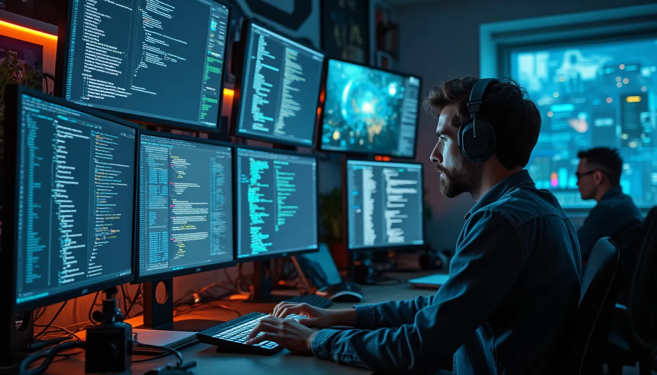 ingénieur informatique : professionnel travaillant sur des systèmes informatiques modernes