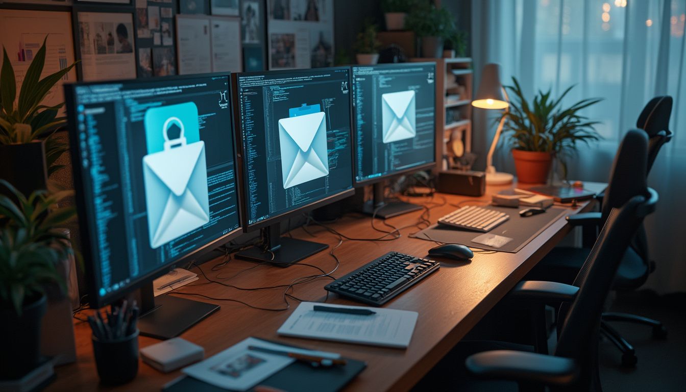 gestion comptes messagerie : interface avec plusieurs boîtes mail unifiées