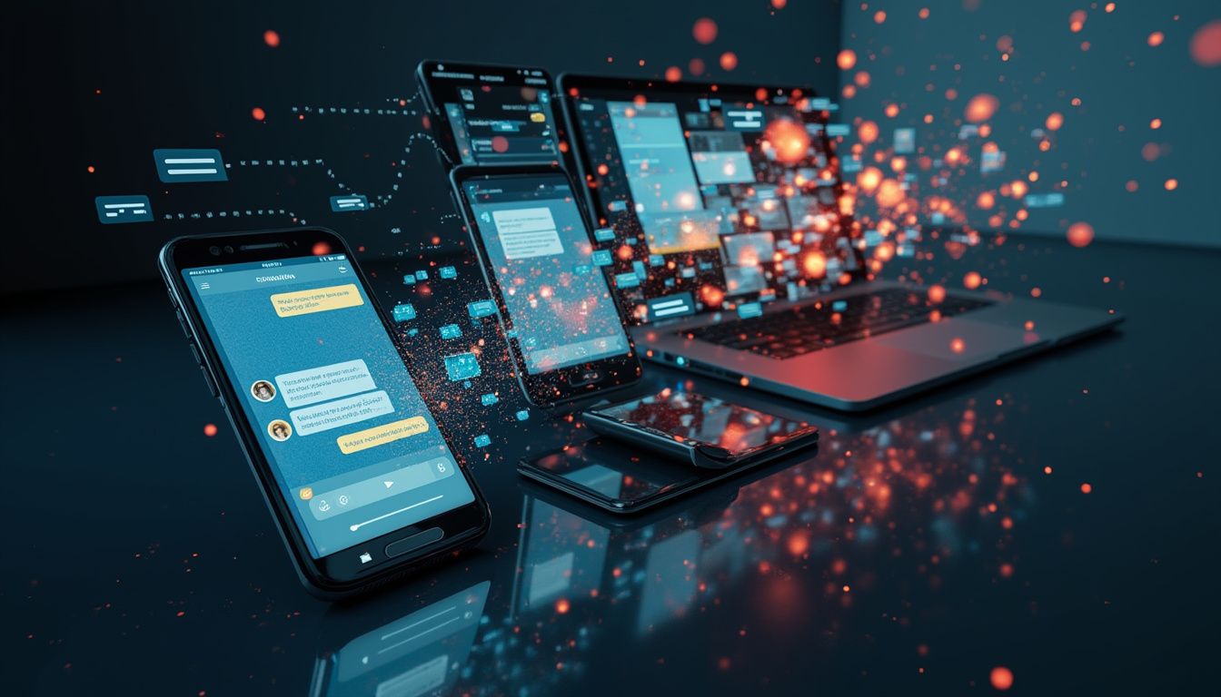 centralisation messageries : interface d'une application unifiant plusieurs plateformes de messagerie