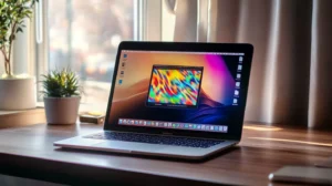 problèmes portables : ordinateur portable avec écran noir et icônes de problèmes techniques