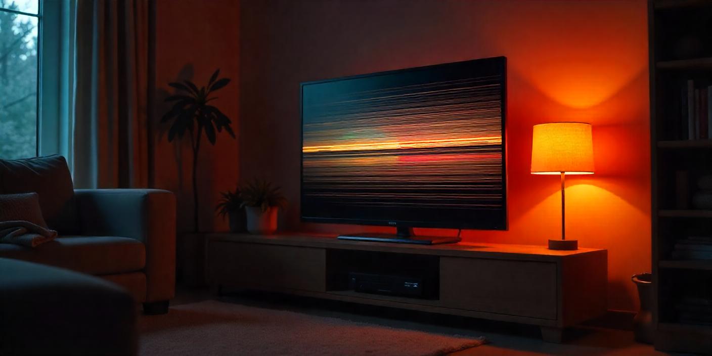 lignes horizontales sur l'&eacute;cran TV