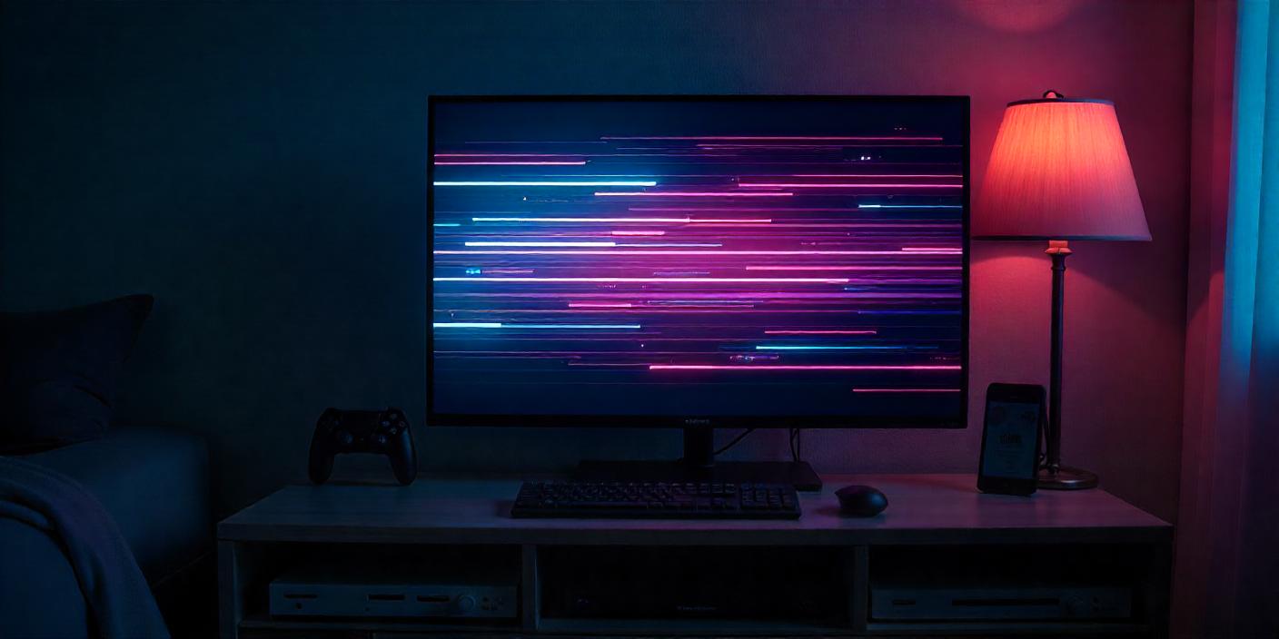 les lignes horizontales sur TV