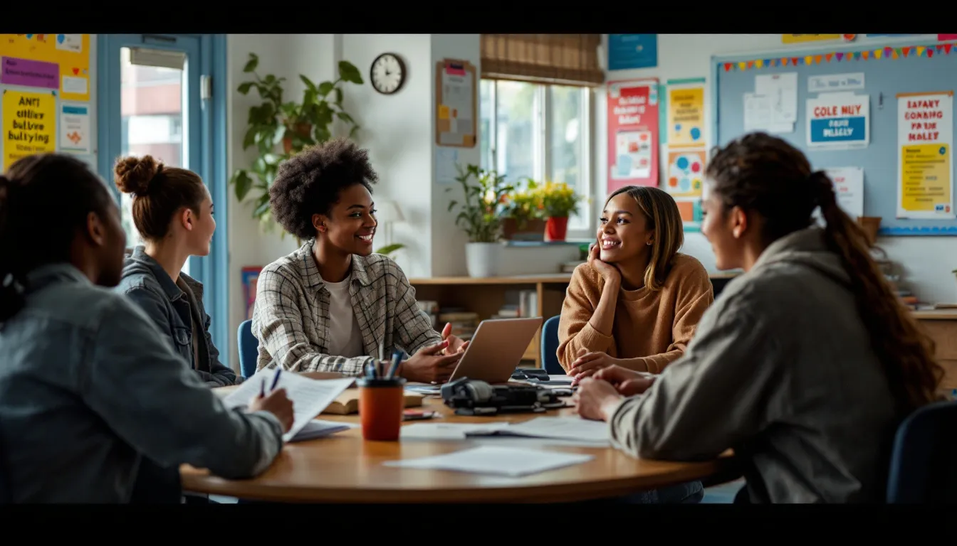 harcèlement scolaire LGBTQ+ : un lycéen en détresse recevant du soutien