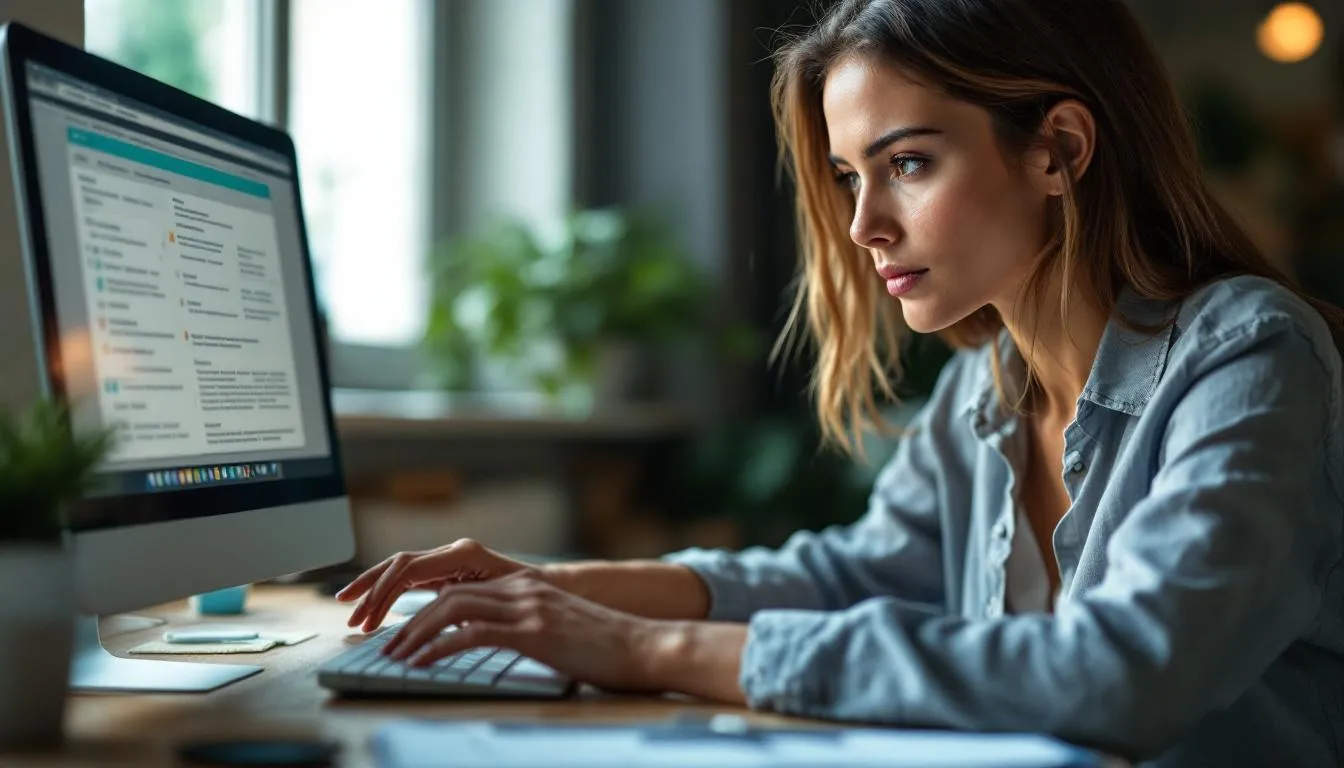 identité numérique : représentation visuelle d'une personne connectée à Internet avec des icônes de réseaux sociaux et de données numériques