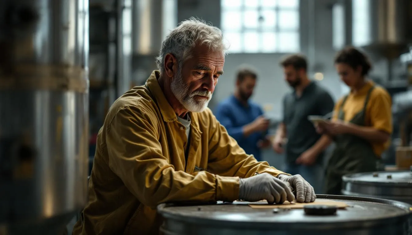 fût de 200 litres gratuit : fûts empilés prêts pour la réutilisation