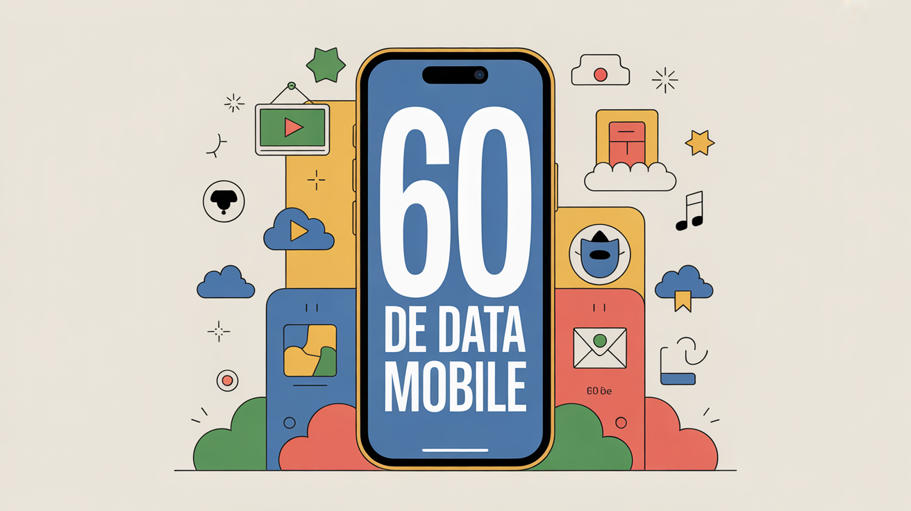 Illustration data mobile 60 Go compteur smartphone