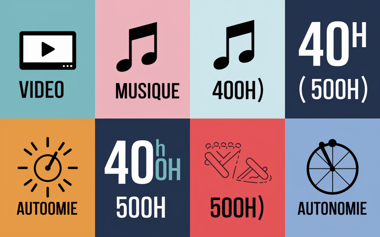 Tableau consommation 60 Go video musique navigation