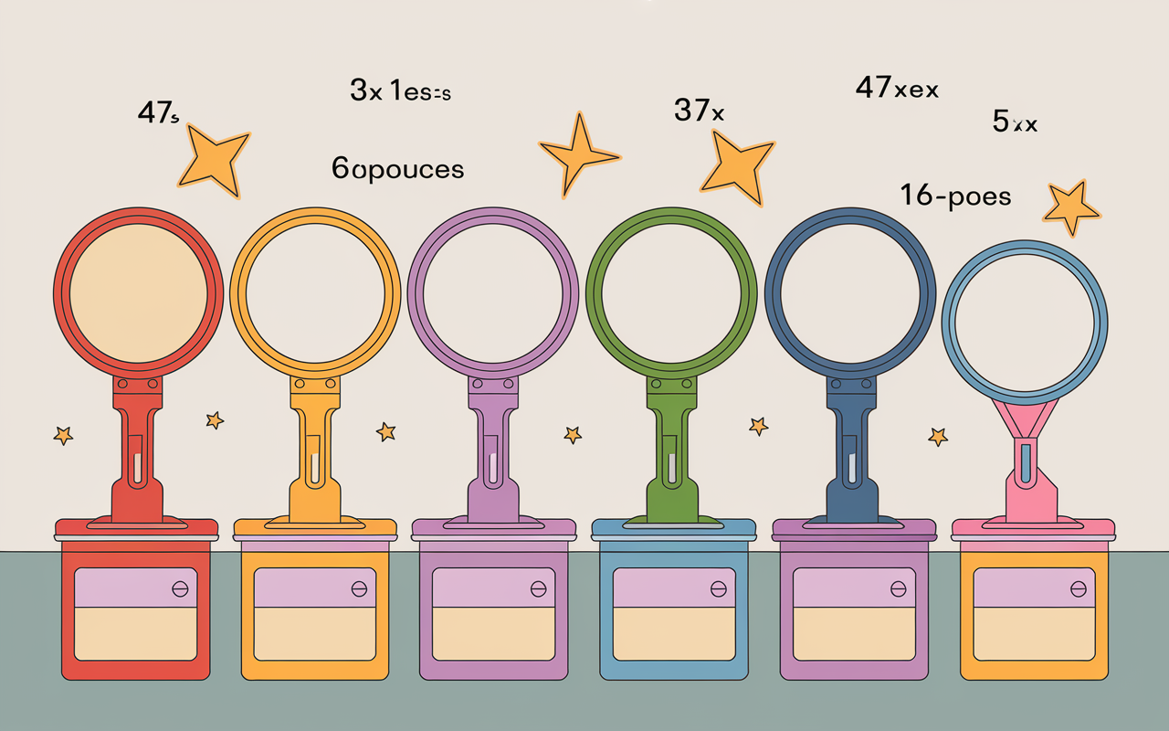 Tableau top 5 agrandisseurs d'écran smartphone tailles grossissement prix