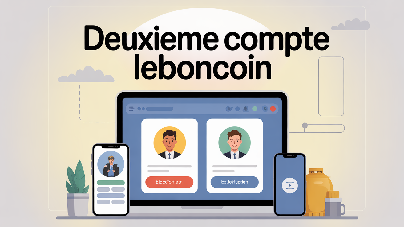 illustration deuxieme compte Leboncoin ordinateur smartphone