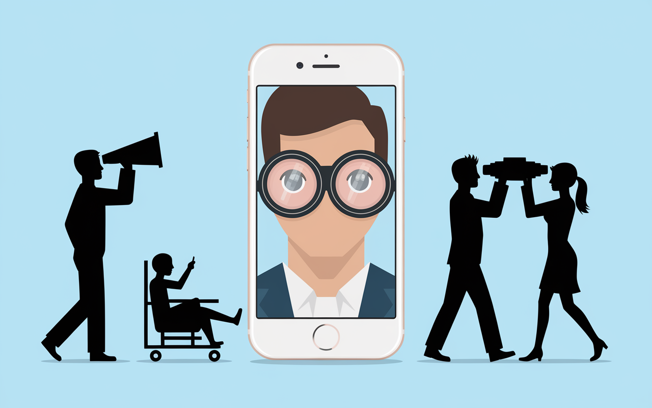 Schéma amplification image smartphone avec lentille