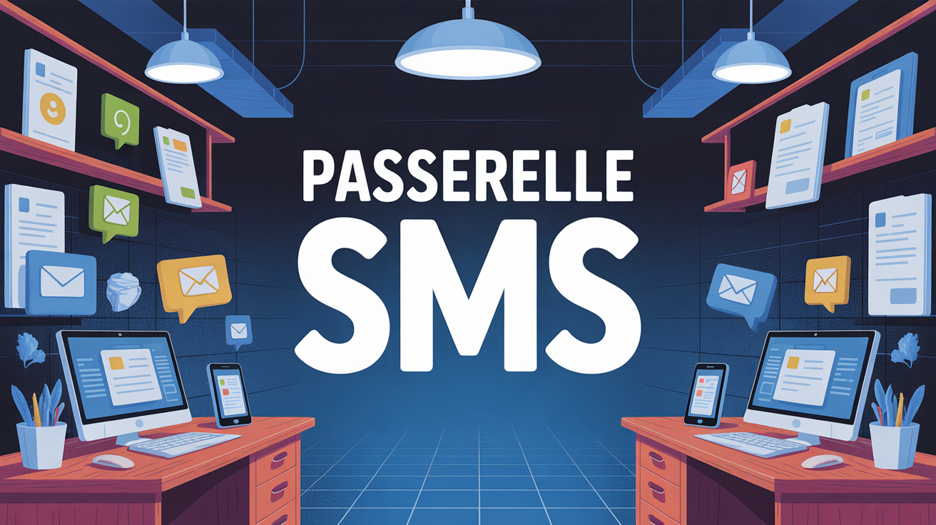 Illustration passerelle SMS securite bureau