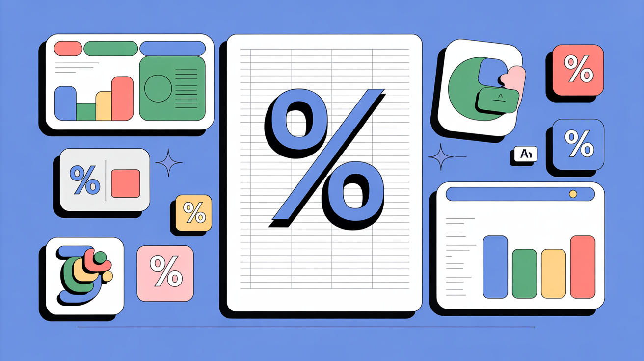 Illustration tableur Excel pourcentage
