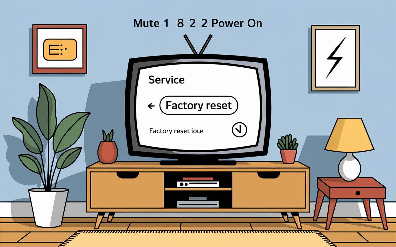 réinitialisation TV Samsung menu caché