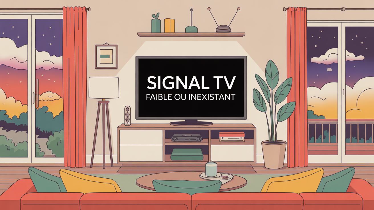 signal faible ou inexistant sur television dans un salon