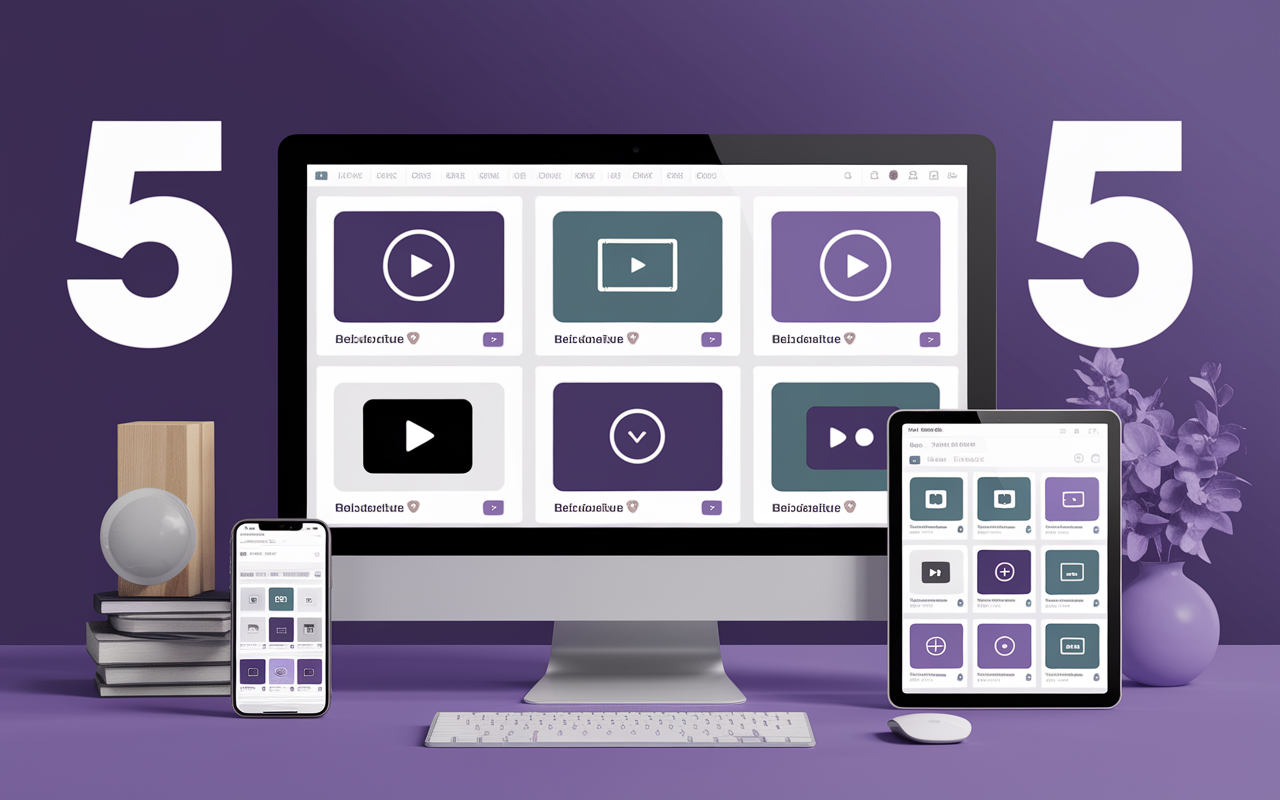 Cinq appareils relies pour telecharger TF1+ videos audio