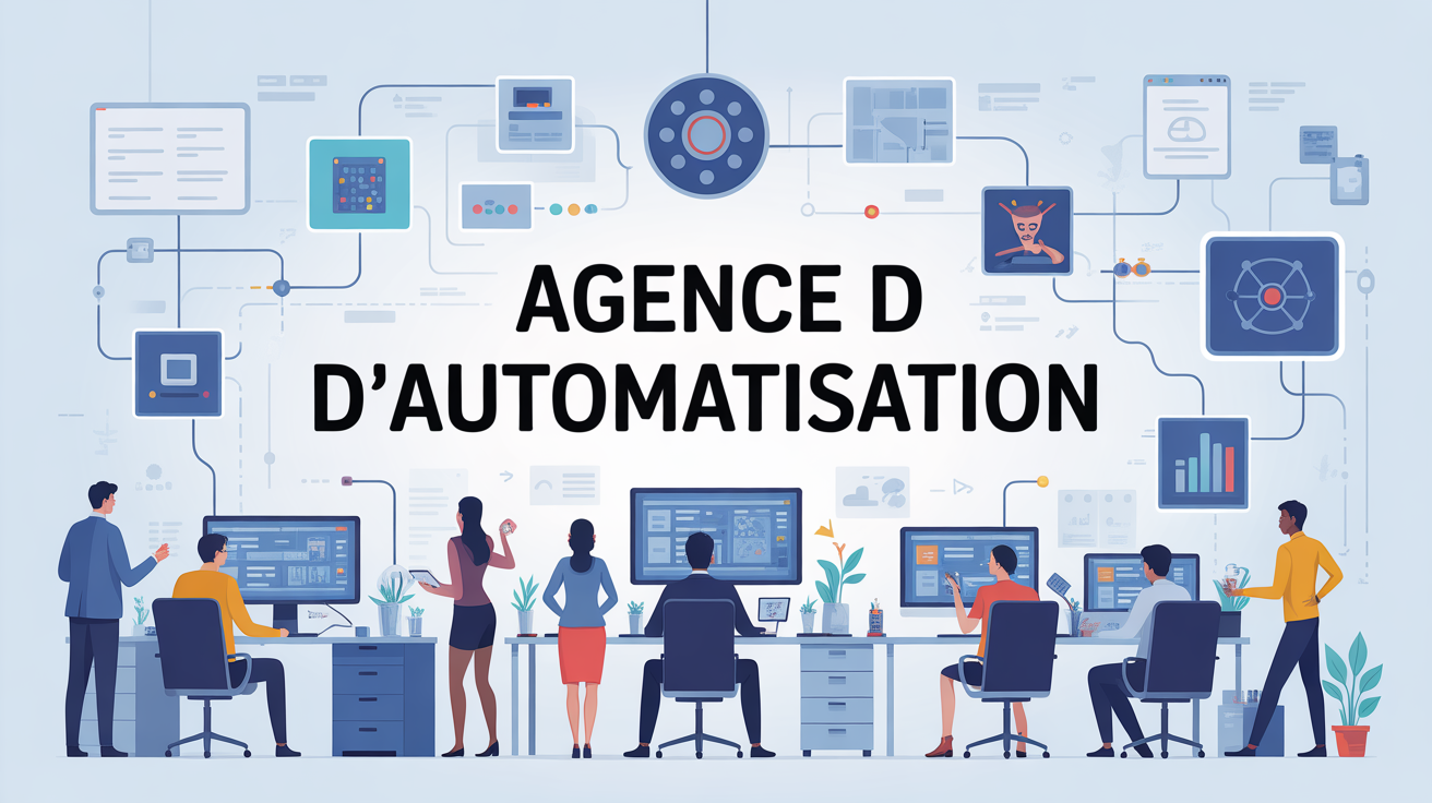 illustration agence automatisation bureau digital