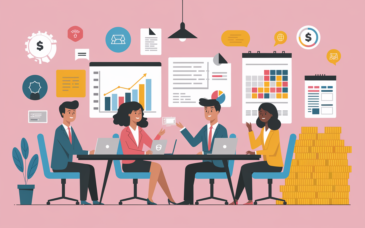 équipe table choix support communication cibles opérationnel