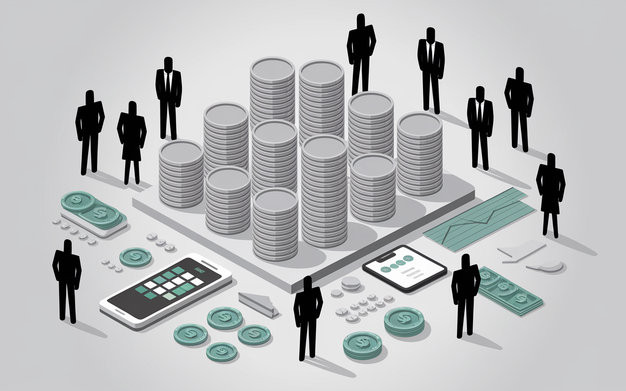 Schéma masse salariale employés argent