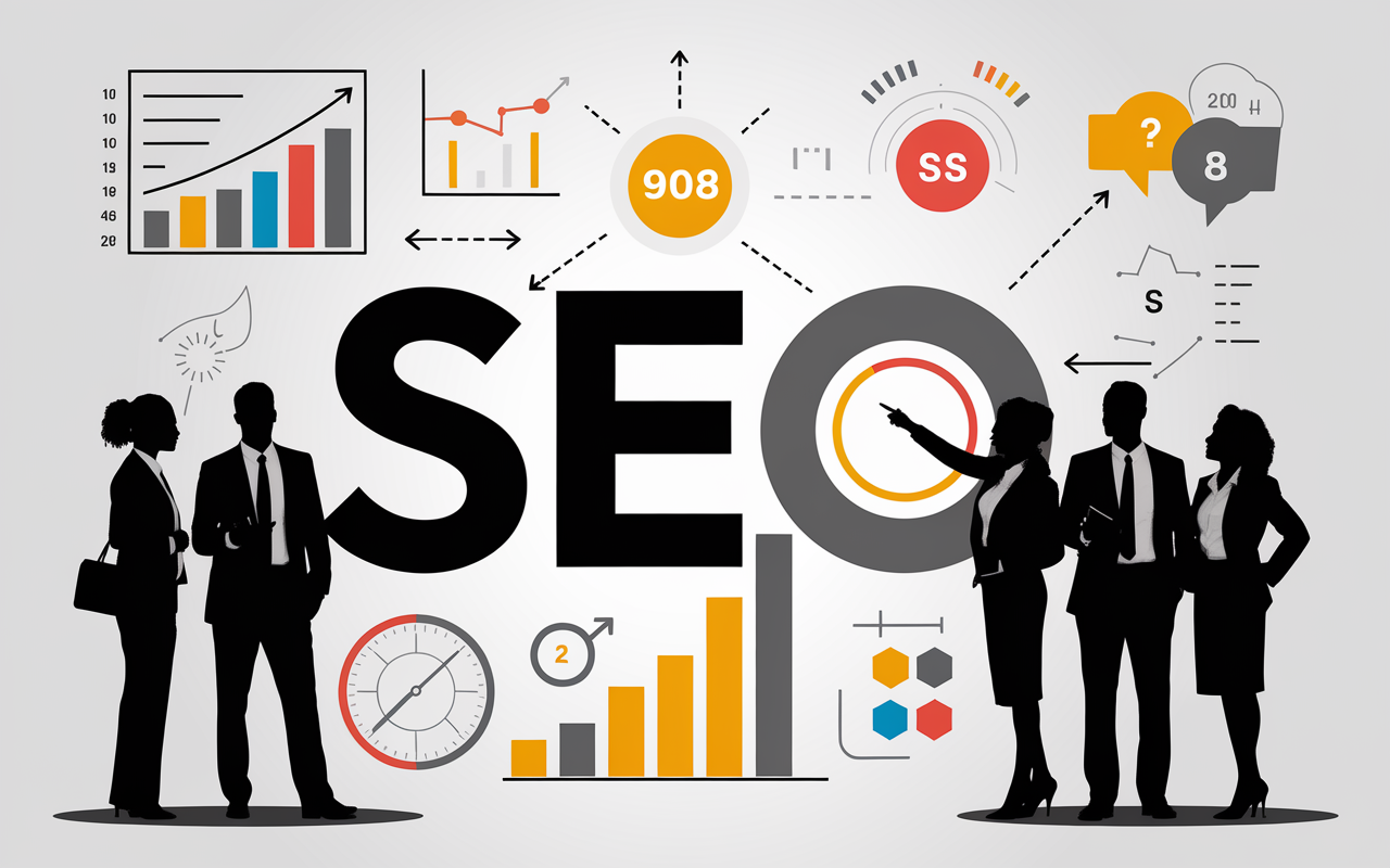 Tableau blanc diagrammes SEO performance