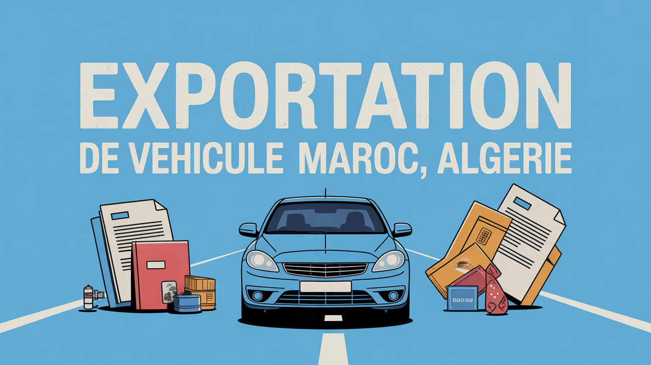 illustration exportation vehicule france vers maroc algerie
