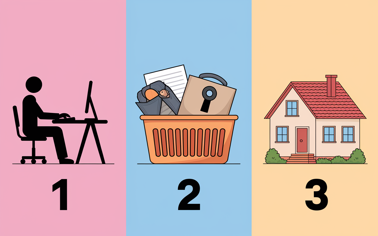 Trois façons de gagner argent maison illustration