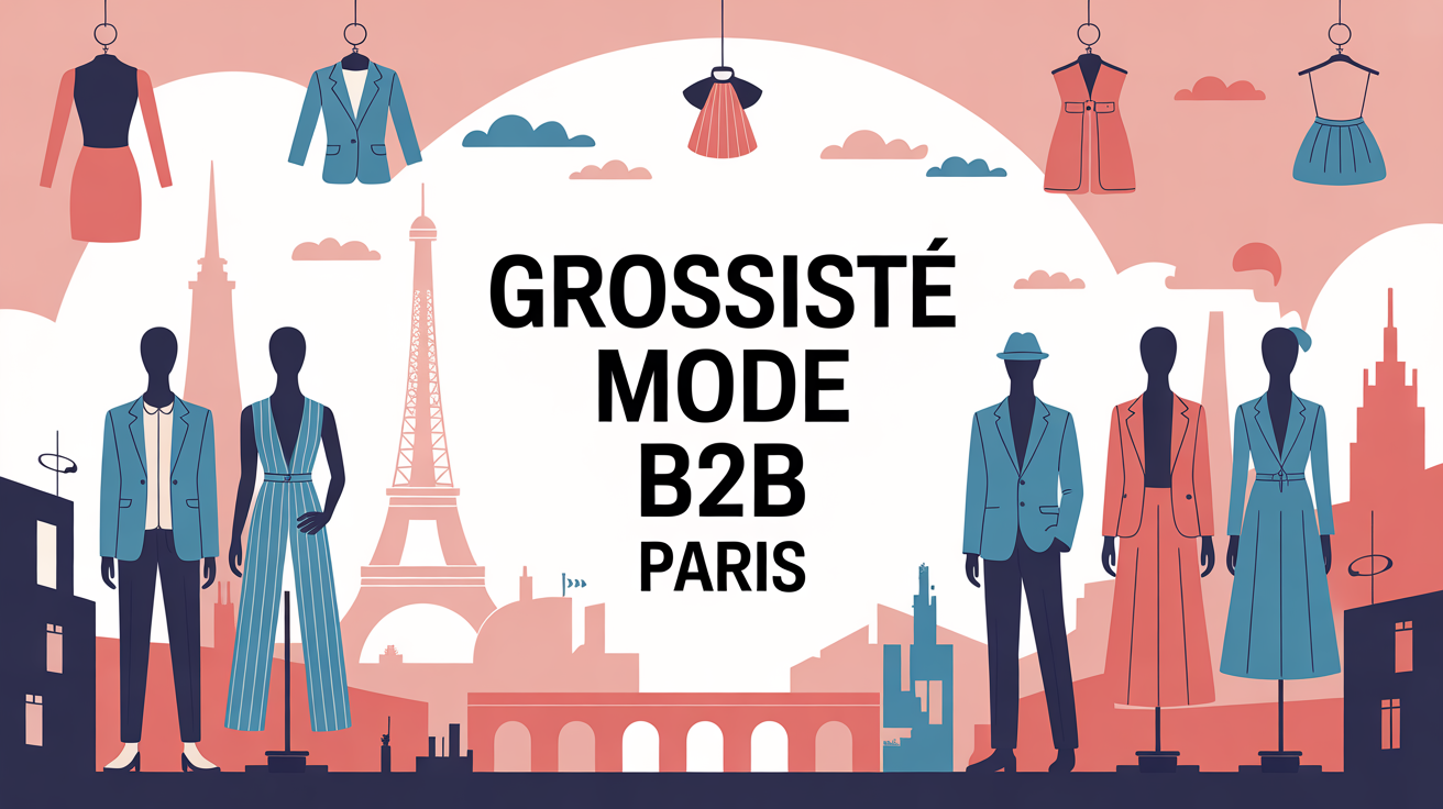 Grossiste mode B2B Paris vue stylisée