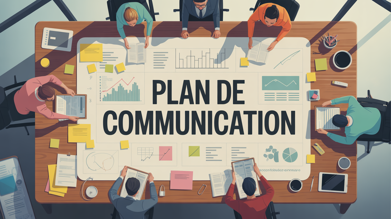 plan de communication PME équipe autour bureau