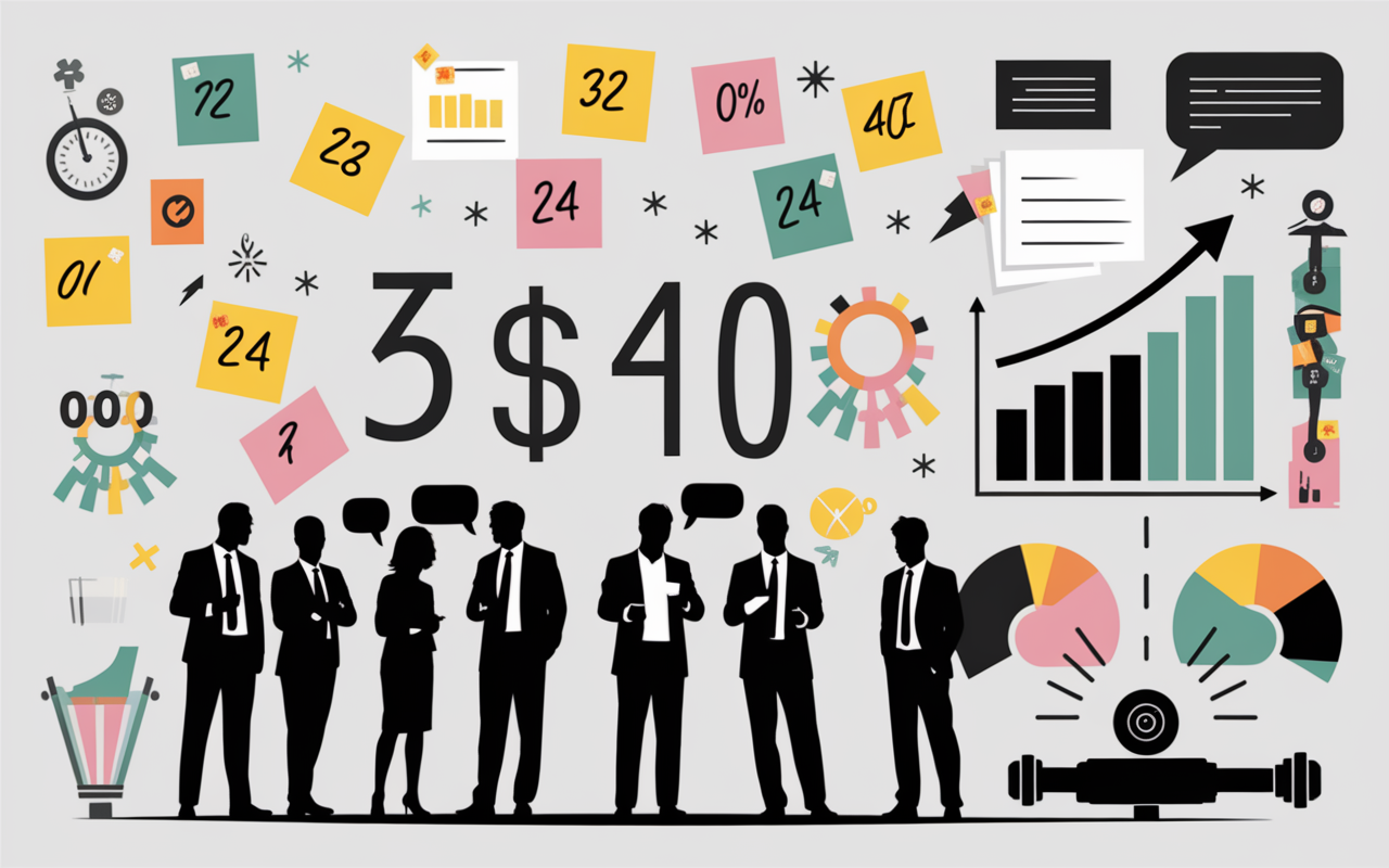 tableau enjeux cles equipe marche graphique presentation entreprise