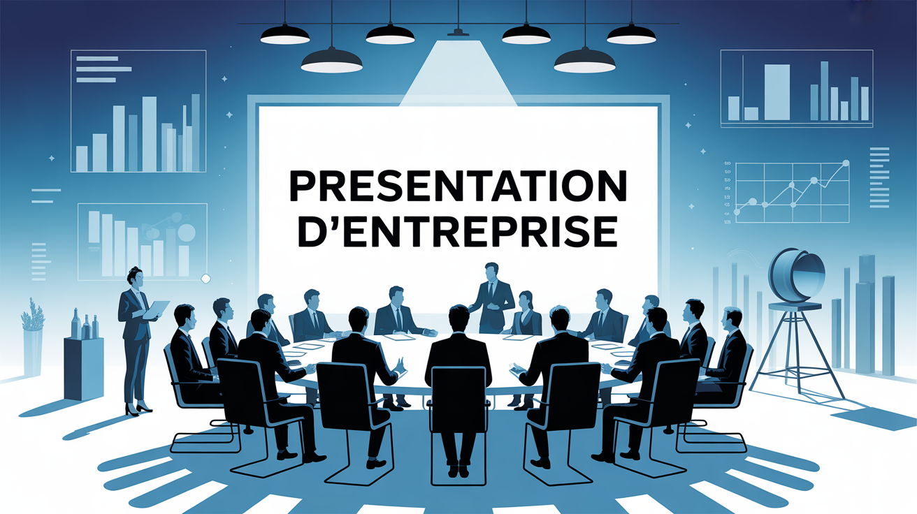 scene reunion professionnelle table equipe pour presentation entreprise