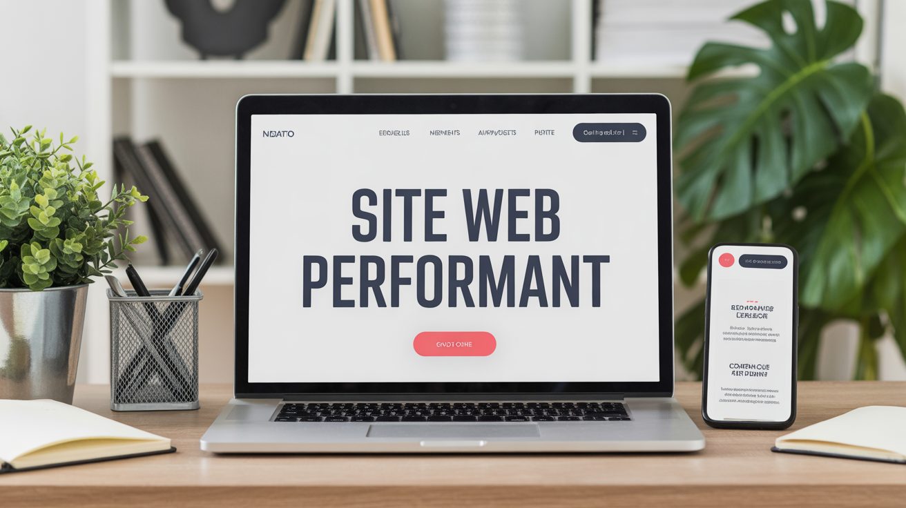 site web performant ecran smartphone design