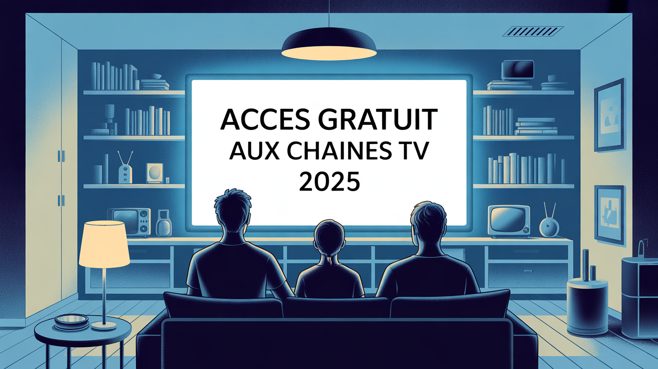 Salon famille devant televiseur acces gratuit chaines TV 2025
