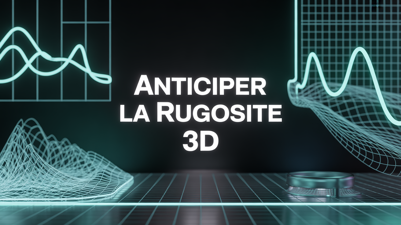 Vue écran sombre modeleur 3D estimation rugosité industrielle
