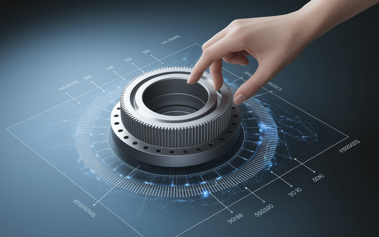 Illustration contrôle qualité rugosité sur pièce 3D