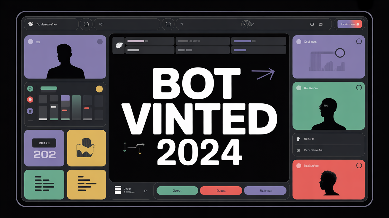 Vue stylisée bot Vinted 2024 automatisation ventes