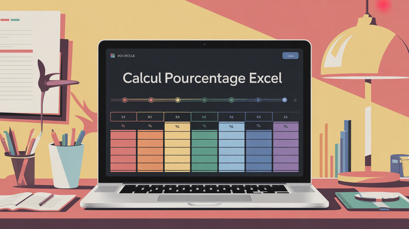 Tableur moderne calcul pourcentage Excel