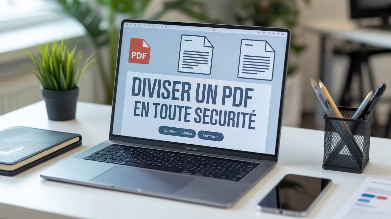 bureau moderne montrant division PDF et securite