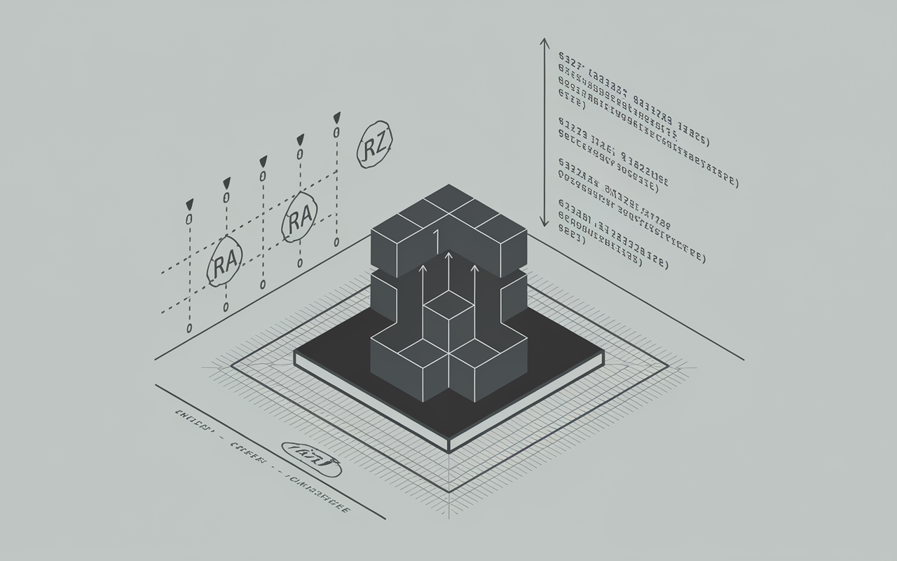 Schéma calcul rugosité Ra Rz modèle 3D