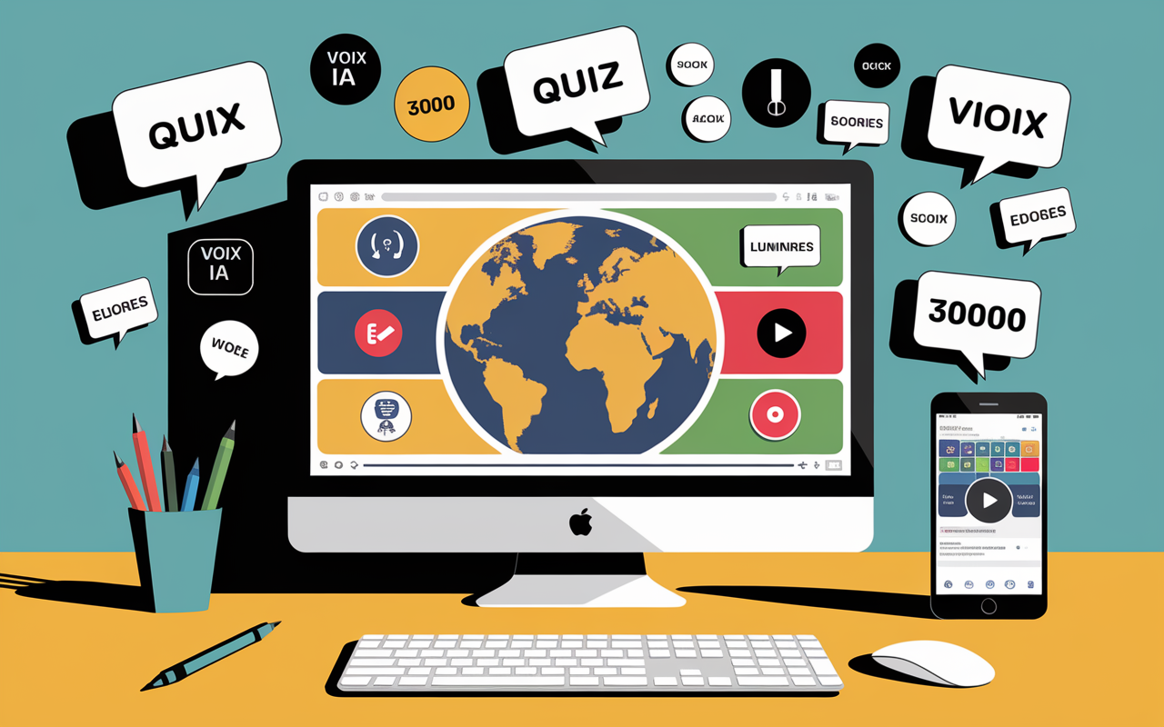 Dashboard quiz IA 3000 modèles et langues sur Autostud.ia