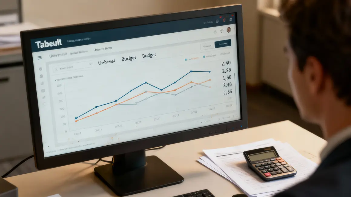 Tableau représentant budget site internet