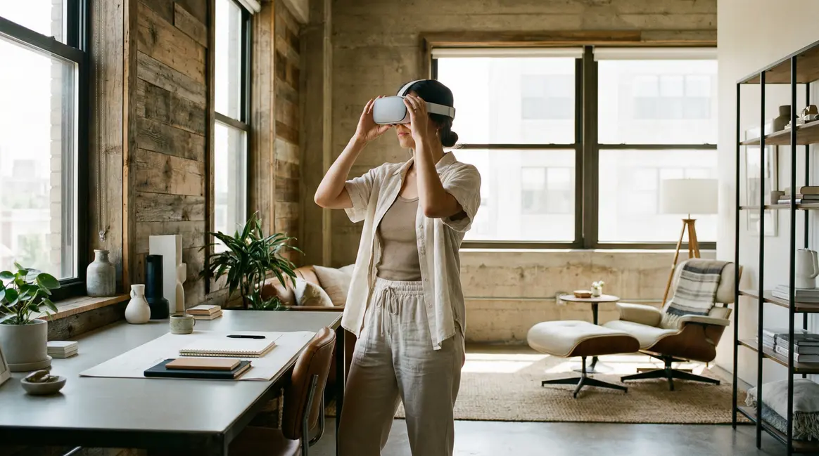 installation d'un casque VR dans un espace professionnel