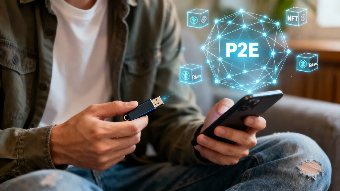 Clé USB smartphone P2E NFT blockchain