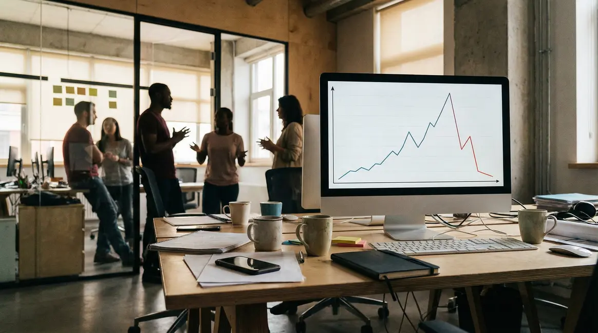 Graphique illustrant chute startup Stootie