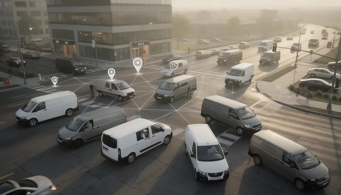 flotte livraison vue aerienne geolocalisation gps