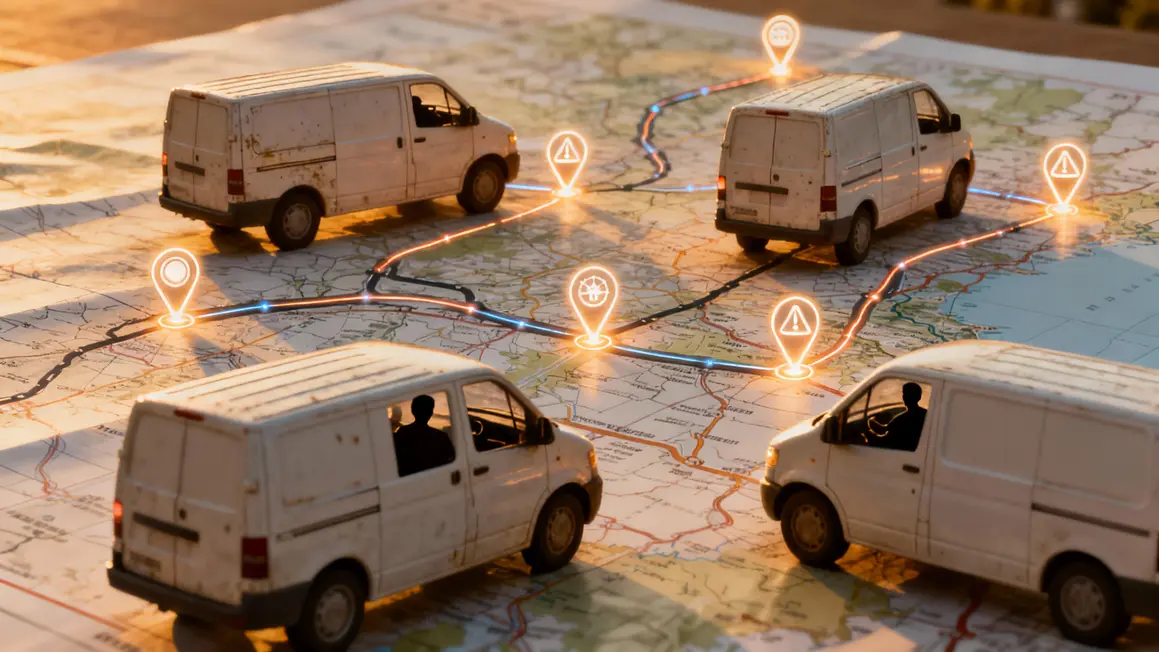 camionnettes carte geolocalisation gps flottes