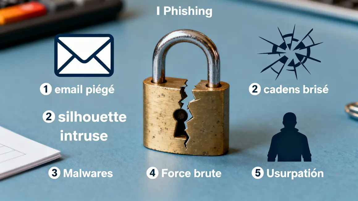 Tableau risques phishing ransomware usurpation