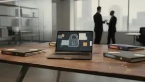 mot de passe sécurisé affiché sur ordinateur de bureau