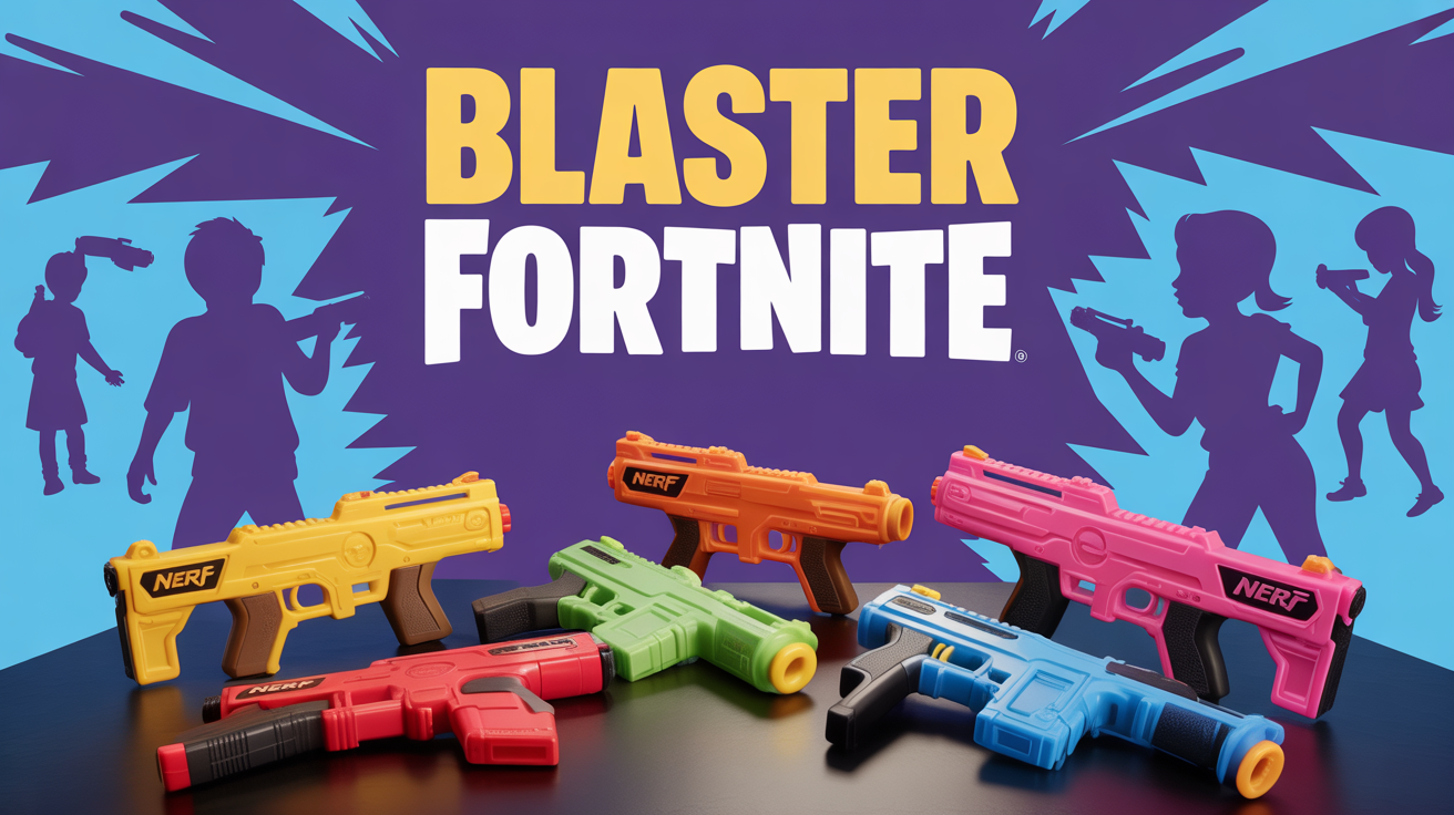scene nerf fortnite blasters sur table