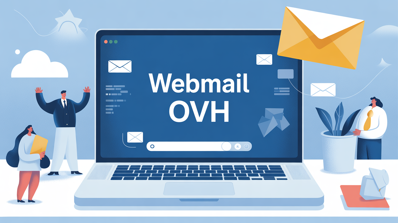 ovh webmail illustration ordinateur avec cadenas